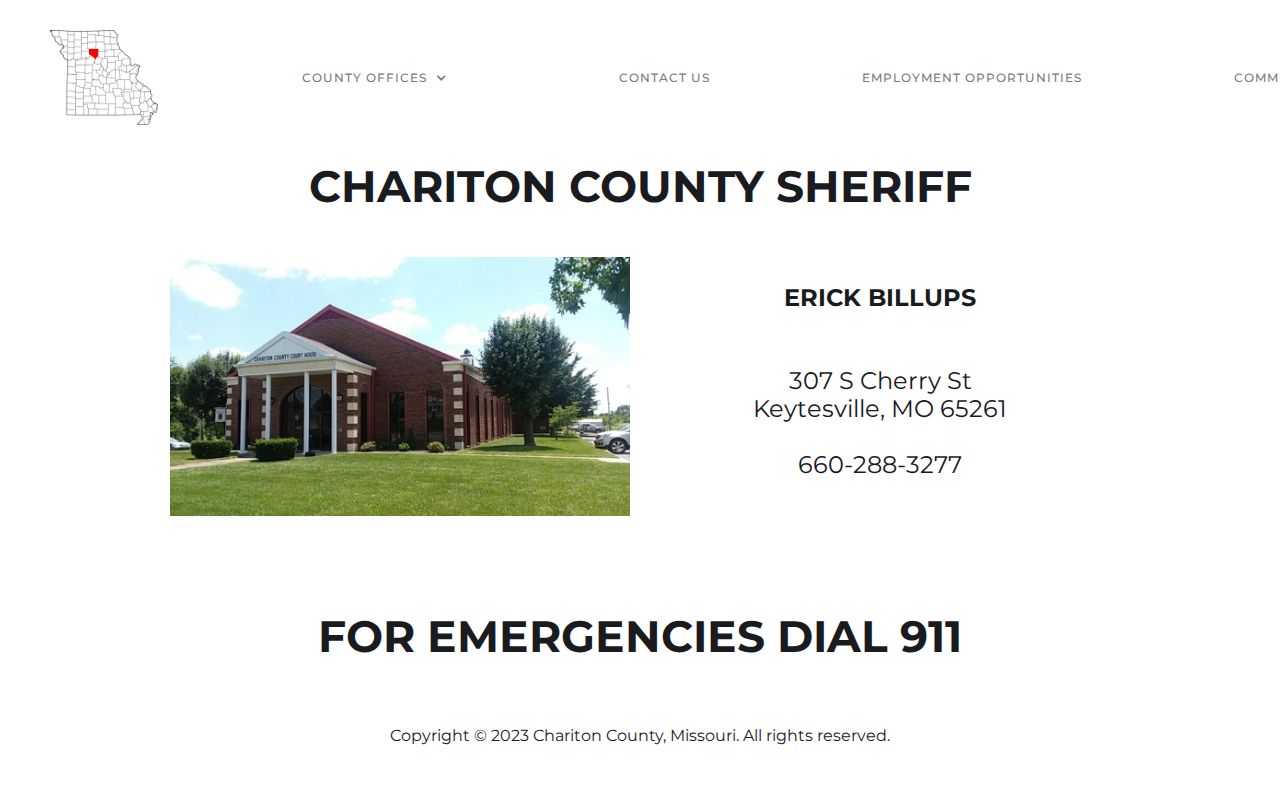 Chariton County arrest lookup Sheriff contact source